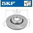 Jeu de 2 disques de frein avant SKF VKBD 80269 V1 - Visuel 2