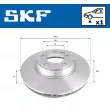Disque de frein avant gauche SKF VKBD 80284 V1 - Visuel 2