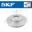 Jeu de 2 disques de frein avant SKF VKBD 80287 V1 - Visuel 2