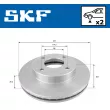 Jeu de 2 disques de frein avant SKF VKBD 80300 V2 - Visuel 2