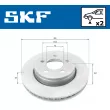 Jeu de 2 disques de frein avant SKF VKBD 80313 V2 - Visuel 2