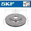 Jeu de 2 disques de frein avant SKF VKBD 80317 V2 - Visuel 2
