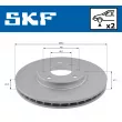 Jeu de 2 disques de frein avant SKF VKBD 80324 V2 - Visuel 2