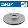 Jeu de 2 disques de frein avant SKF VKBD 80328 V1 - Visuel 2