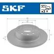 Jeu de 2 disques de frein arrière SKF VKBD 90007 S2 - Visuel 2