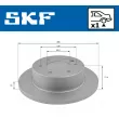 Jeu de 2 disques de frein arrière SKF VKBD 90032 S1 - Visuel 2