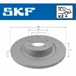 Jeu de 2 disques de frein arrière SKF VKBD 90034 S2 - Visuel 2