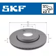 Jeu de 2 disques de frein arrière SKF VKBD 90042 V2 - Visuel 2