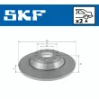 Jeu de 2 disques de frein arrière SKF VKBD 90075 S2 - Visuel 2