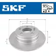 Jeu de 2 disques de frein arrière SKF VKBD 90145 S2 - Visuel 2