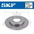 Jeu de 2 disques de frein arrière SKF VKBD 90188 S2 - Visuel 2