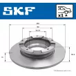 Jeu de 2 disques de frein arrière SKF VKBD 90258 S1 - Visuel 2