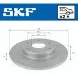 Jeu de 2 disques de frein arrière SKF VKBD 90318 S2 - Visuel 2