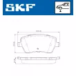 Jeu de 4 plaquettes de frein avant SKF VKBP 80003 - Visuel 2