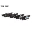 Jeu de 4 plaquettes de frein avant SKF VKBP 80019 - Visuel 2