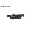 Jeu de 4 plaquettes de frein avant SKF VKBP 80019 - Visuel 3