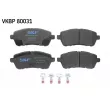 Jeu de 4 plaquettes de frein avant SKF VKBP 80031 - Visuel 1