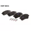 Jeu de 4 plaquettes de frein avant SKF VKBP 80031 - Visuel 2