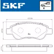 Jeu de 4 plaquettes de frein avant SKF VKBP 80037 - Visuel 2