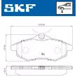 Jeu de 4 plaquettes de frein avant SKF VKBP 80041 - Visuel 2
