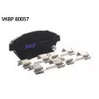 Jeu de 4 plaquettes de frein avant SKF VKBP 80057 A - Visuel 1
