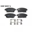 Jeu de 4 plaquettes de frein avant SKF VKBP 80057 A - Visuel 2