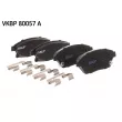 Jeu de 4 plaquettes de frein avant SKF VKBP 80057 A - Visuel 3