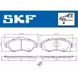 Jeu de 4 plaquettes de frein avant SKF VKBP 80062 A - Visuel 2