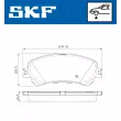 Jeu de 4 plaquettes de frein avant SKF VKBP 80076 - Visuel 2
