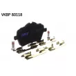 Jeu de 4 plaquettes de frein avant SKF VKBP 80118 - Visuel 1