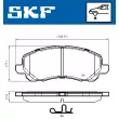 Jeu de 4 plaquettes de frein avant SKF VKBP 80169 A - Visuel 2