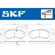 Jeu de 4 plaquettes de frein avant SKF VKBP 80210 E - Visuel 2