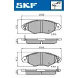 Jeu de 4 plaquettes de frein avant SKF VKBP 80212 - Visuel 2