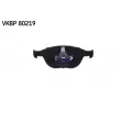 Jeu de 4 plaquettes de frein avant SKF VKBP 80219 - Visuel 1