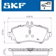 Jeu de 4 plaquettes de frein avant SKF VKBP 80220 - Visuel 2