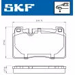 Jeu de 4 plaquettes de frein avant SKF VKBP 80225 - Visuel 2