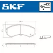 Jeu de 4 plaquettes de frein avant SKF VKBP 80252 A - Visuel 2