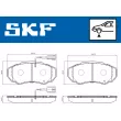 Jeu de 4 plaquettes de frein avant SKF VKBP 80273 E - Visuel 2