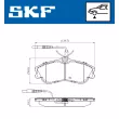 Jeu de 4 plaquettes de frein avant SKF VKBP 80281 E - Visuel 2