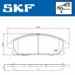 Jeu de 4 plaquettes de frein avant SKF VKBP 80296 - Visuel 2