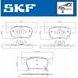 Jeu de 4 plaquettes de frein avant SKF VKBP 80301 A - Visuel 2