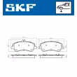 Jeu de 4 plaquettes de frein avant SKF VKBP 80317 - Visuel 2