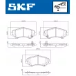 Jeu de 4 plaquettes de frein avant SKF VKBP 80334 A - Visuel 2