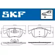 Jeu de 4 plaquettes de frein avant SKF VKBP 80336 - Visuel 2
