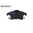 Jeu de 4 plaquettes de frein avant SKF VKBP 80359 A - Visuel 1