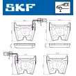 Jeu de 4 plaquettes de frein avant SKF VKBP 80369 E - Visuel 2