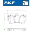 Jeu de 4 plaquettes de frein avant SKF VKBP 80370 - Visuel 2