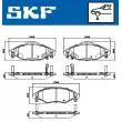 Jeu de 4 plaquettes de frein avant SKF VKBP 80383 A - Visuel 2