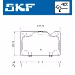 Jeu de 4 plaquettes de frein avant SKF VKBP 80388 - Visuel 2