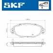 Jeu de 4 plaquettes de frein avant SKF VKBP 80390 - Visuel 2